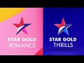 Star gold romance and thrills ident logo