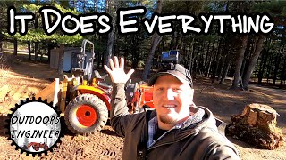 Can the Kioti Tractor dig out this Stump with the Bucket? by Outdoors Engineer 2,553 views 3 months ago 14 minutes, 28 seconds