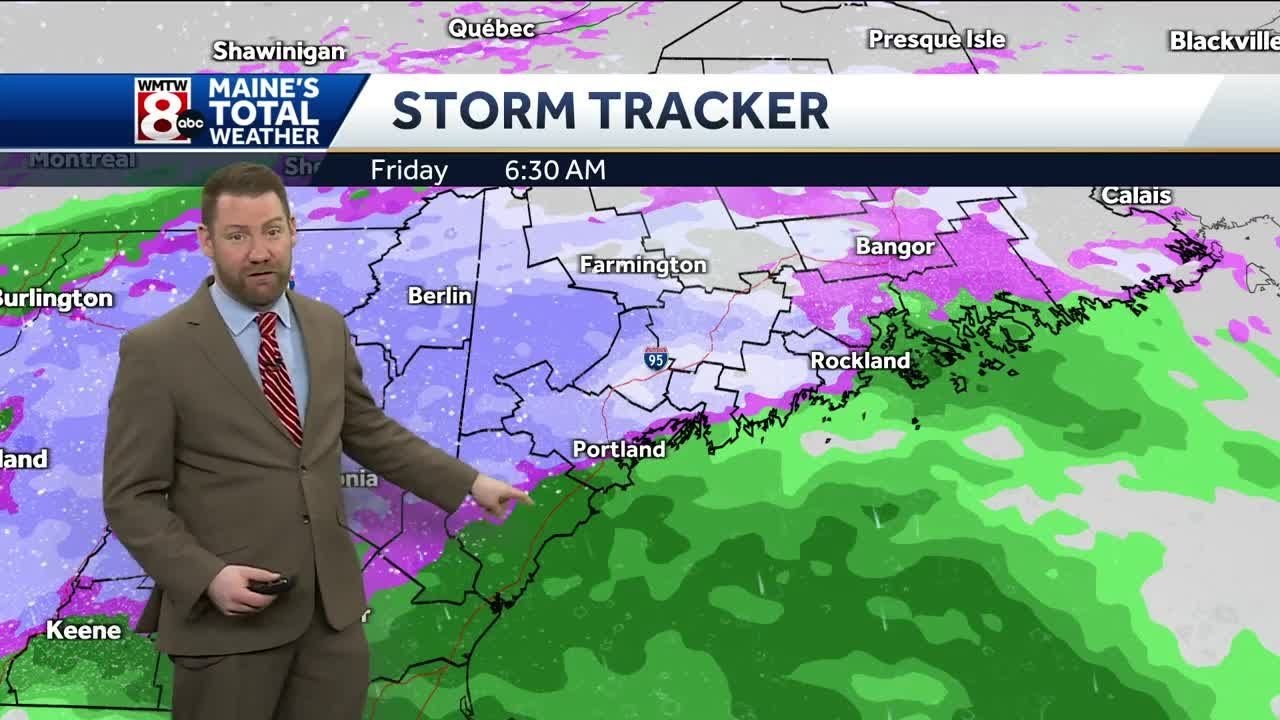 Wintry mix to rain on Friday - YouTube