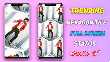 Trending Hexagon Tiling Effect Full Screen Status|Alight motion Telugu || By Ravi Telugu Editz