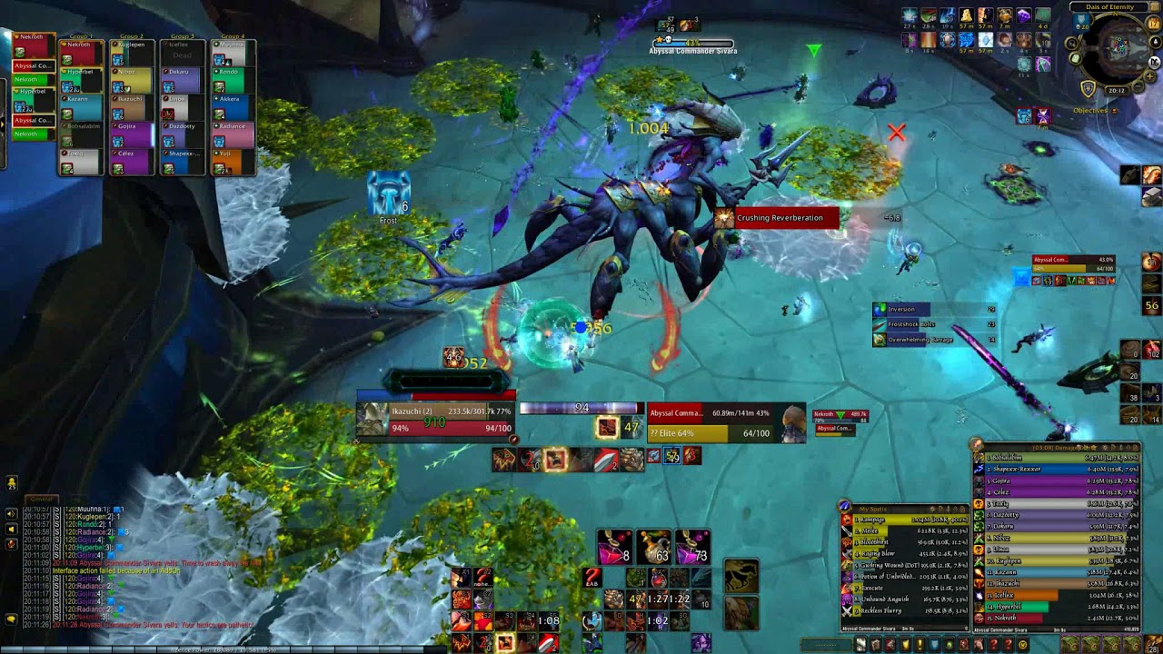 instinct vs Abyssal Commander Sivara (Mythic) - Fury Warrior PoV