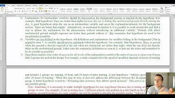 Lab Reports (Part 5A): Hypothesis (Criteria)