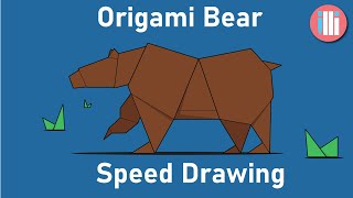 Origami Bear Speed Art - Adobe Illustrator Tutorial