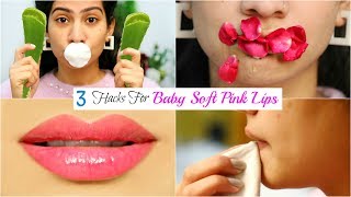 3 DIY HACKS For Soft PINK LIPS in Winters - फटे होठों से छुटकारा पाएं | #Beauty #Fun #Anaysa