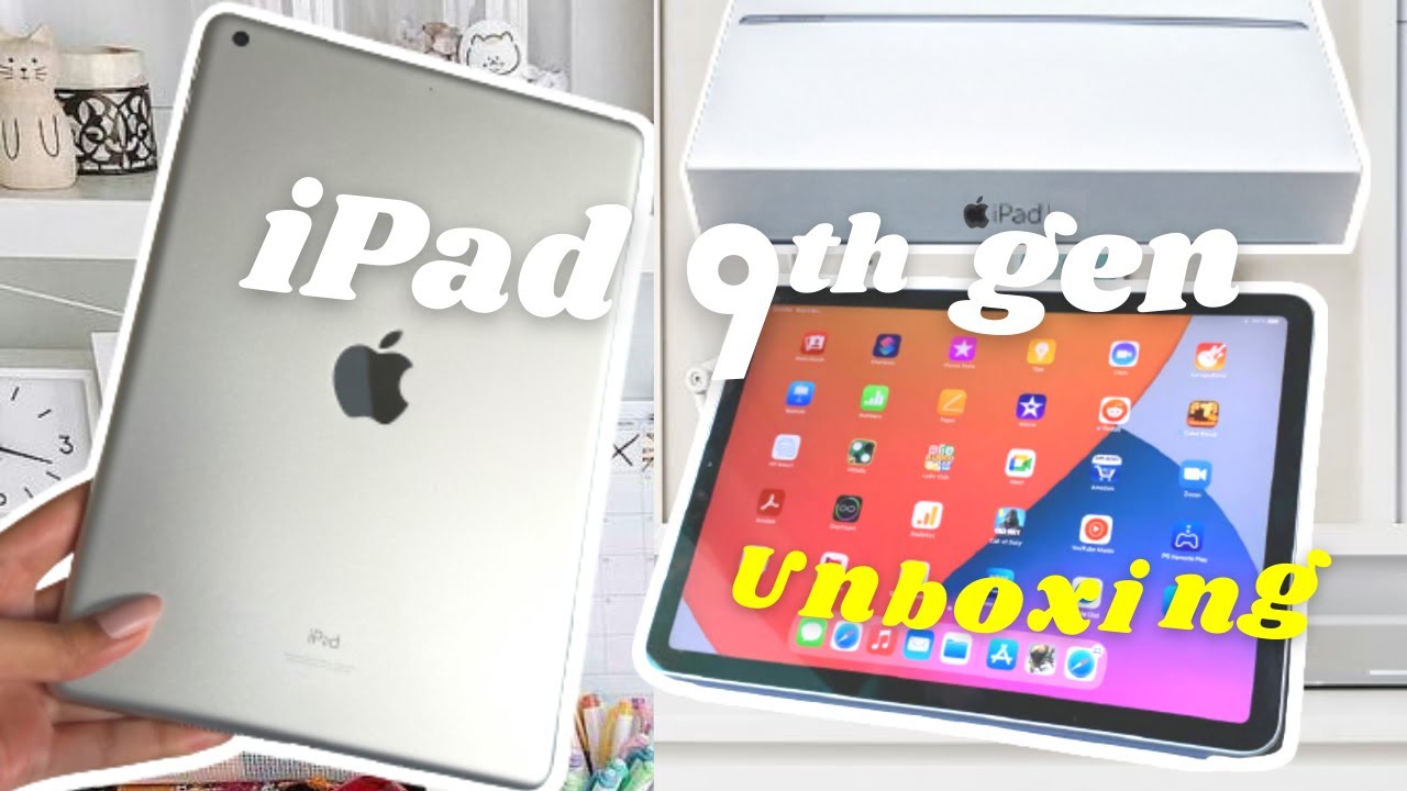 iPad 9th generation (2021) unboxing 🍎 + case 🐼🌷