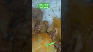 BATATA COZIDA INTEIRA COM CARNE MOIDA E CHEIROS VERDES #shorts