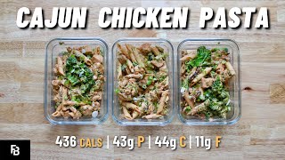 Creamy Cajun Chicken Pasta | MACRO FRIENDLY MEAL PREP | 436 Calories