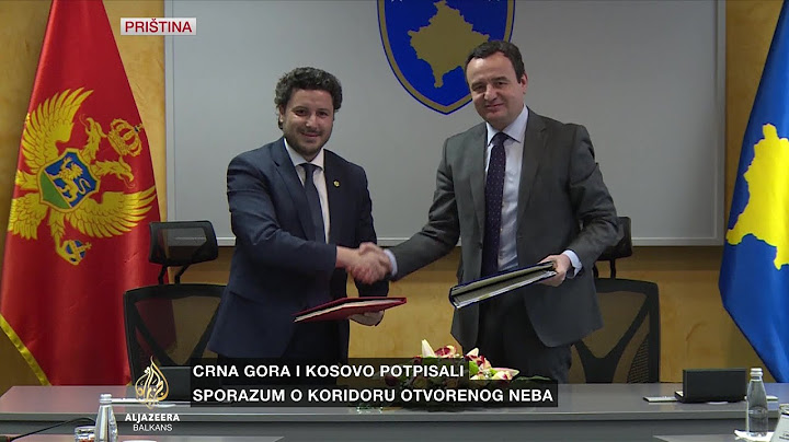 Crna Gora i Kosovo potpisali sporazum o koridoru otvorenog neba
