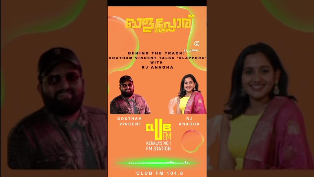 🎙️ A lovely chat with RJ Anagha on Club FM about my track Olapporu 🚣♀️🎶