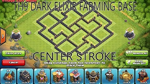 Clash Of Clans-Amazing TH9(Dark Elixir Farming Base)Center Stroke