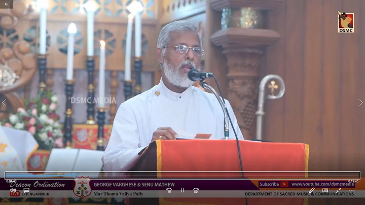 SERMON VERY REV THOMAS ZACHARIAH  DEACON ORDINATIO...