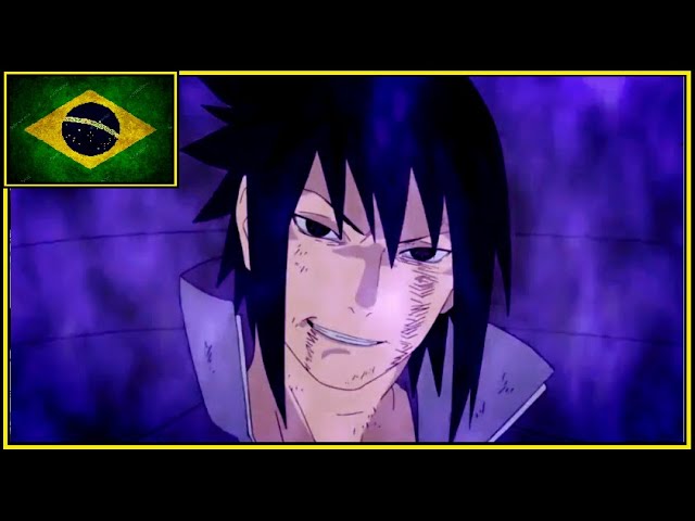 Sasuke marca da maldição ativada.