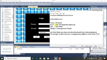 Demo Hasil Pembuatan Form Login menggunakan Visual Studio 2010.