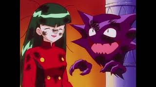 Sabrina laughing with Haunter (Pokémon anime)