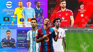 eFootball PES 2026 PPSSPP Camera PS5 Full Update UCL Kits 2026/27 Real Faces Transfers 4K Graphics