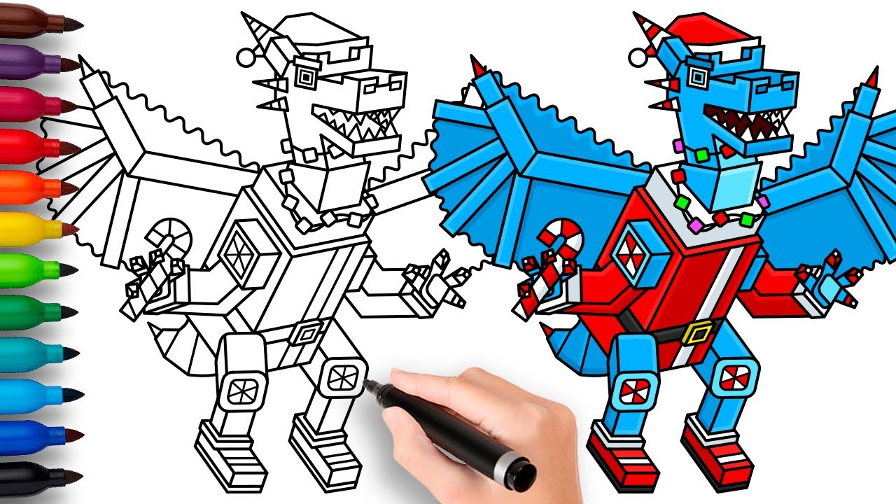 HOW TO DRAW the ICE DRAGON | Steal a Brainrot (Roblox) - step-by