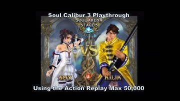 Soul Calibur 3 Amy Playthrough using the Action Replay Max 50,000 cheat codes for Ps2 :D #Sony #Ps2