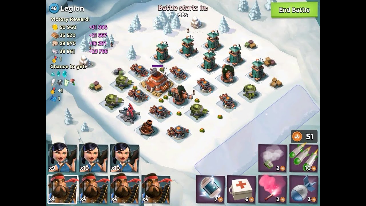 How to Beat "LEGION" Base LVL 48 Boom Beach YouTube
