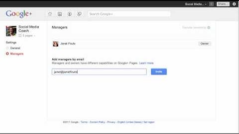 Add an admin to your Google+ page
