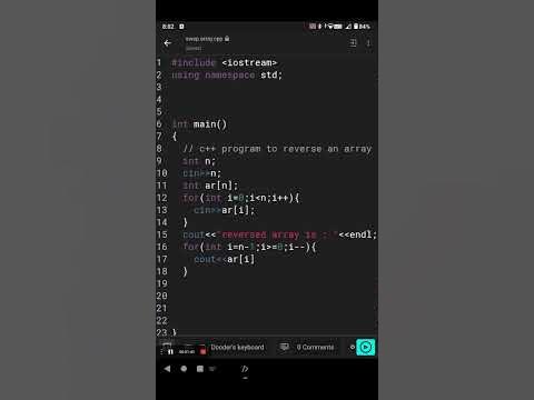 how to reverse an array in c++ | programming | coding | c++ program ...