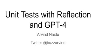 Celebrity SFNode Meetup: Unit Testing Javascript with reflection and GPT-4 with Arvind Naidu Wealth