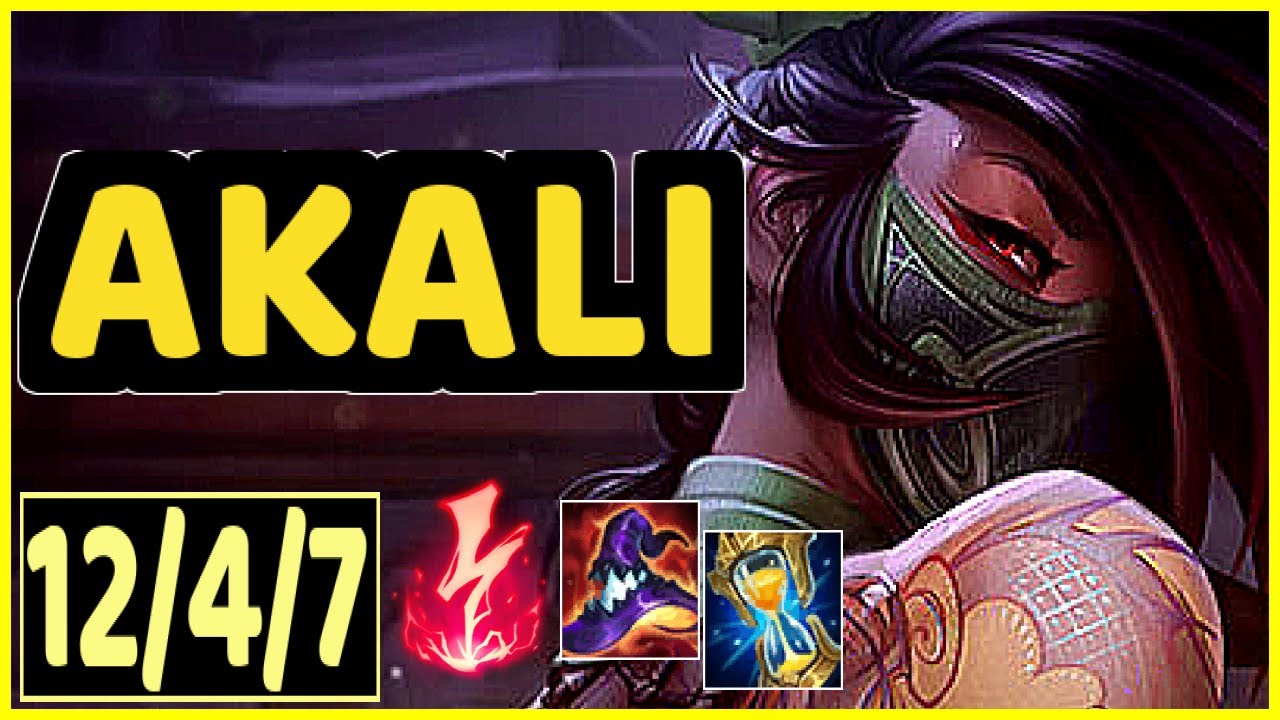 AKALI VS QIYANA - 12/4/7 KDA MID GAMEPLAY GRANDMASTER I