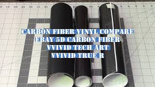 Carbon fiber wrap comparo: eBay generic / Vvivid Tech Art / Vvivid True R