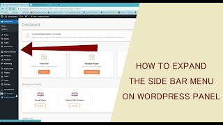 🔓🔍 Unlock the Hidden Power of WordPress! Learn How to Expand Your Side Panel Menu with eComHardy! 🎯✨