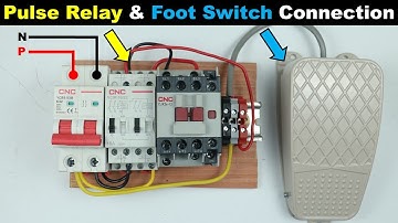 Electrical Motor starter Connection with Pulse Relay and a Foot switch@TheElectricalGuy