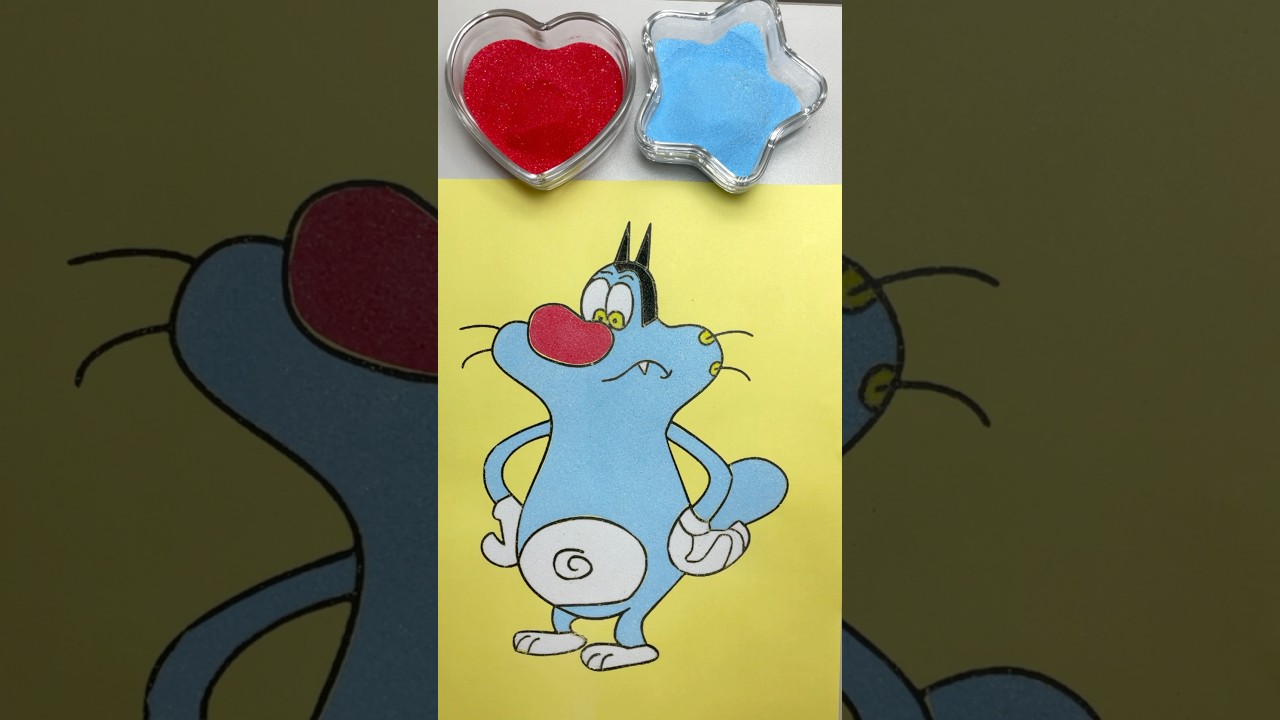 Satisfying OGGY sand Art painting 