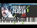 Ordinary Person Song Keyboard Notes | Anirudh | Thalapathy Vijay | Lokesh Kanagaraj | Leo