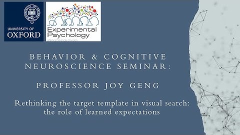 BEACON Seminar: Rethinking the target template in visual search: the role of learned expectations