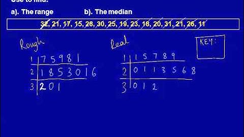 Stem & Leaf Diagrams mathscasts