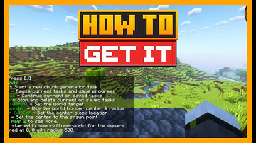 HOW TO PRE-GENERATE A RADIO WITH CHUNKY IN MINECRAFT