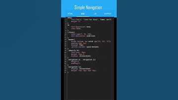 SIMPLE NAVIGATION BAR | #shorts