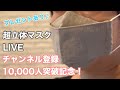 【LIVE・10,000人突破記念】折り上げ超立体美人マスクの作り方/マチが大きくなって息苦しくない/大人用/レディース/メンズ/コットン/涼しい