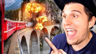 Zug Simulator, aber ich SPRENGE Brücken screenshot 2