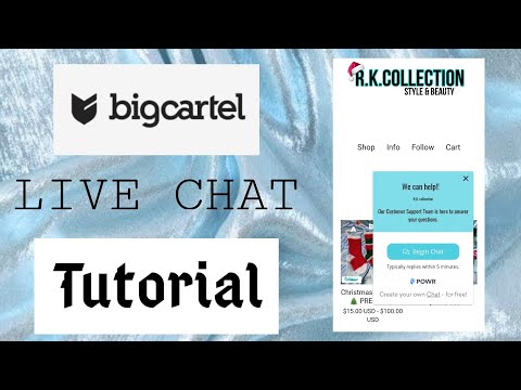 Bigcartel Live chat Tutorial 