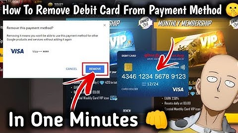 How To Remove Your Debit Card From Google Play Payment Method | Remove Debit Card From Free Fire