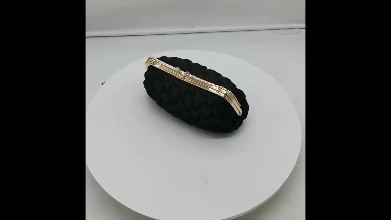 CB410 Black Evening Clutch Bag