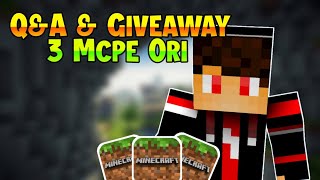 [CLOSE] Q&A & GIVEAWAY 3 MCPE ORI!! - spesial 1k subscriber