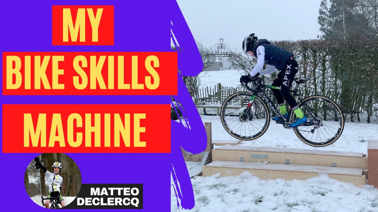 I'VE BUILD A BIKE SKILL MACHINE TO TRAIN IN THE SNOW !