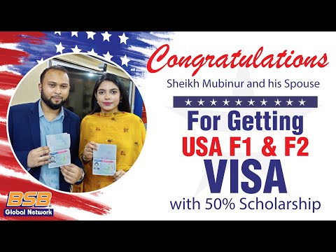 USA F1 & F2 VISA with 50% Scholarship From Bangladesh