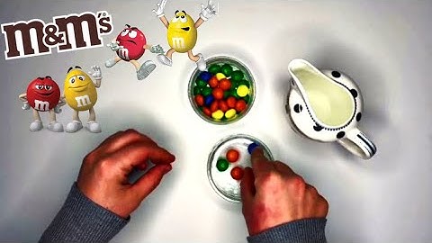 Science experiment | Floating M with M&Ms candy