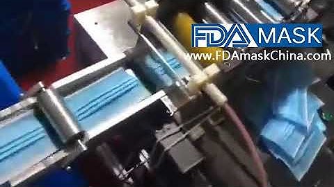 Disposal mask high speed face mask slicing making machine running testing video