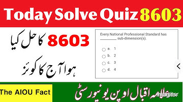 aiou Today 8603 Quiz||aiou 8603 solve quiz with correct answers||workshop quiz solutions