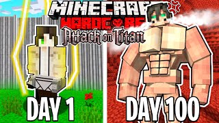 I Survived 100 Days as the ATTACK TITAN in Minecraft...
