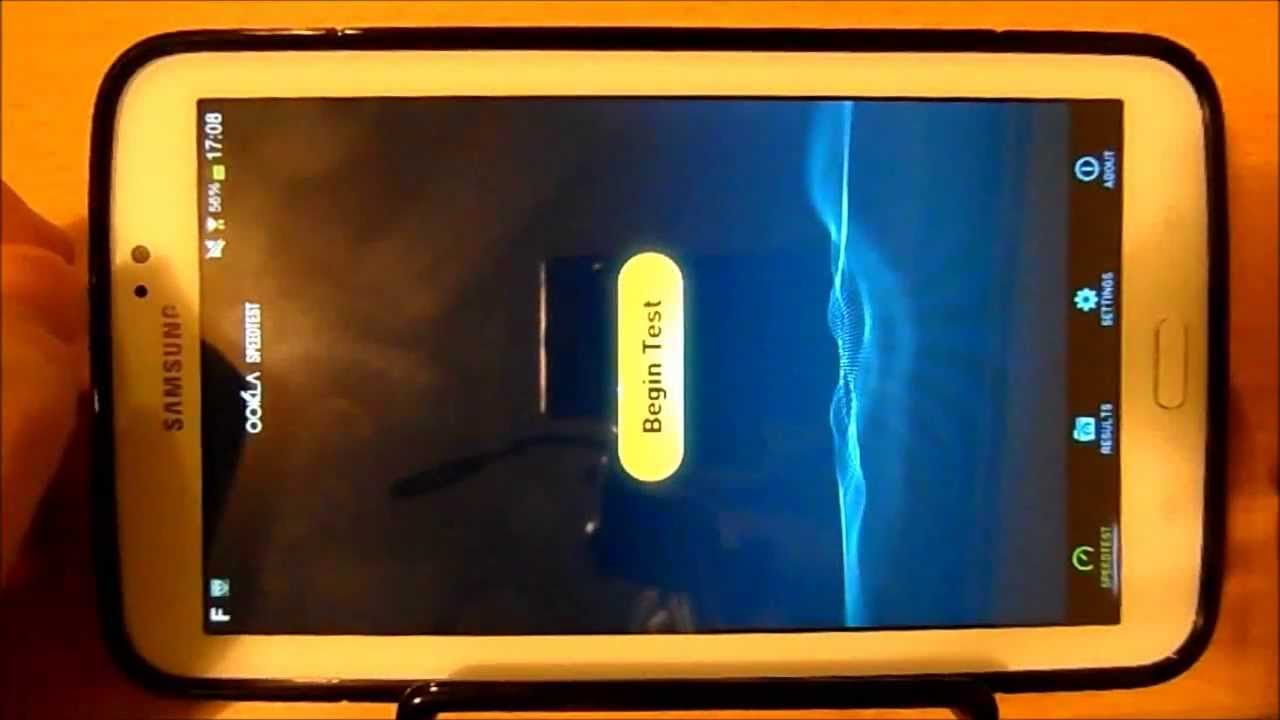 Speedtest App for Android Review using Samsung Galaxy Tab 3 7 0 Test your Broadband Speed video phone beyonce mp3