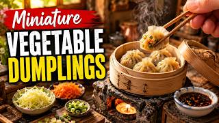 Miniature Vegetable Dumplings in a Tiny Kitchen | ASMR Cooking