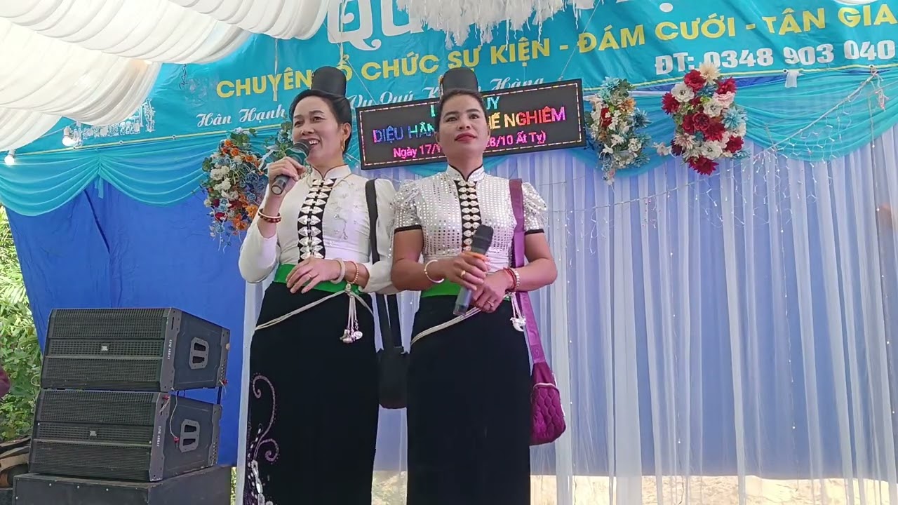 Lò đieu hát đón dâu tại nhà gái bạn Sài khao xã phieng cằm 